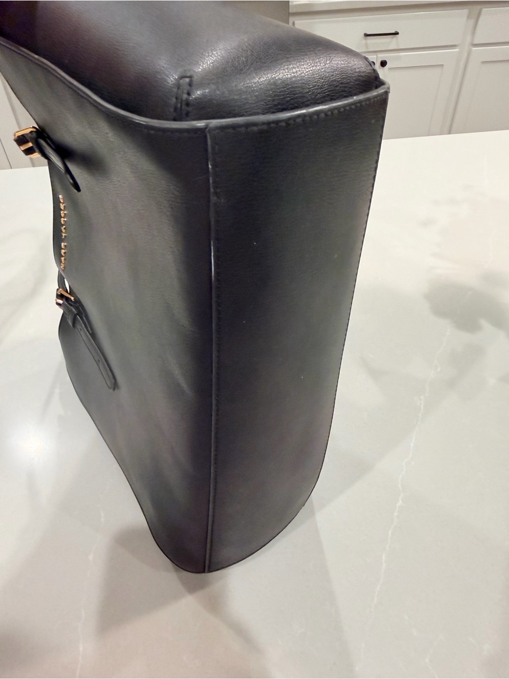Marc Jacobs Black Saffiano Leather Tote with Gold Hardware - Picture 4 of 8
